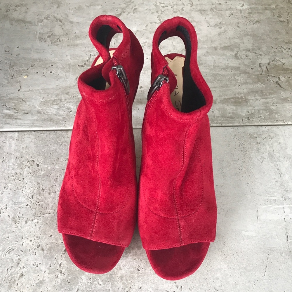 Via Spiga Seraphina Suede Open Toe Heel Size 8